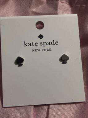 kate spade Silver Spade Stud Earrings - Shiny Silver Spade Motif
